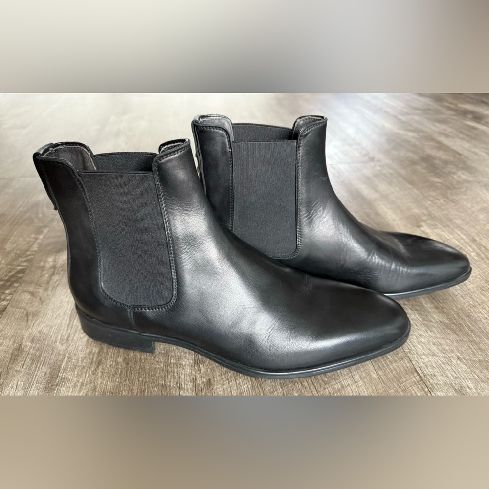 BRUNO MAGLI Mariano Leather Chelsea Boots Black Leather  Size 11 M